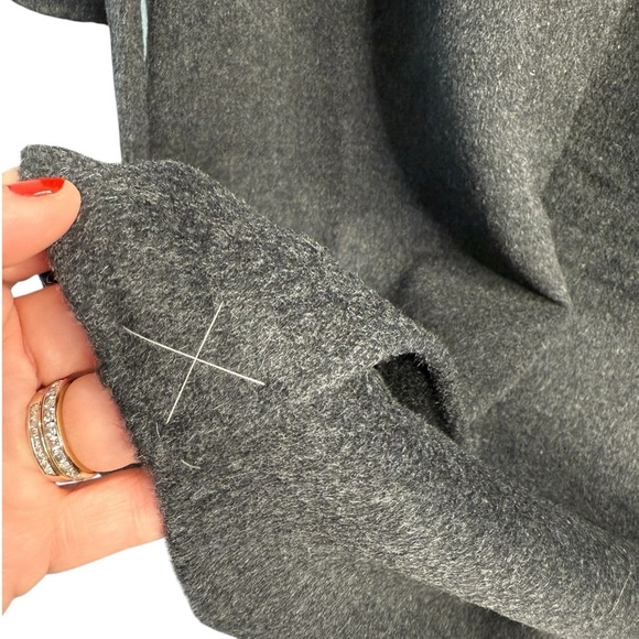 J. Crew Dark Gray Wool Blend Belted Overcoat with Shawl Collar NWOT Size XL - Picture 13 of 16